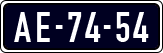 License plate of the Netherlands, Imported oldtimers (cars)