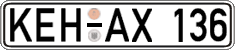 German license plate, Regular plates