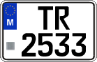 License plate of Malta, Trailers (TR 123(4))