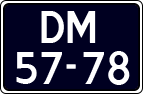 License plate of the Netherlands, Imported oldtimers (cars)