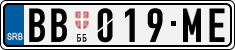 License plate of Serbia, Cars