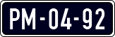 License plate of the Netherlands, Imported oldtimers (cars)