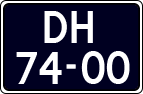 License plate of the Netherlands, Imported oldtimers (cars)