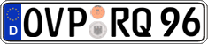 German license plate, Regular plates