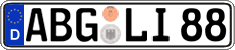 German license plate, Regular plates
