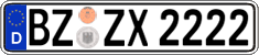 German license plate, Regular plates