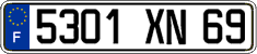 French license plate, FNI