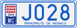License plate of Monaco, Cars