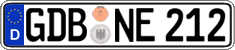 German license plate, Regular plates