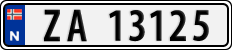 License plate of Norway, Cars