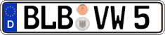 German license plate, Regular plates
