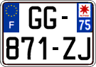 French license plate, SIV (ordinary)