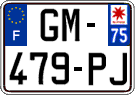 French license plate, SIV (ordinary)