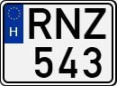 license plates of Hungary, Cars (1990)