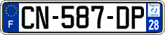 French license plate, SIV (ordinary)