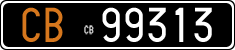 License plate of Italy, Cars (1927 year series)