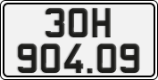 License plate of Vietnam, Cars