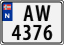 License plate of Norway, Trailers, motorcycles, special vehicles
