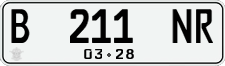 License plate of Indonesia, Regular plates