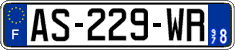 French license plate, SIV (ordinary)