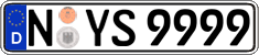 German license plate, Regular plates
