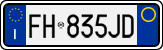 License plate of Italy, Cars (1994 year series)