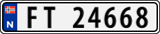 License plate of Norway, Cars