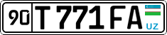 License plate of Uzbekistan, Private owners