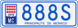 License plate of Monaco, Cars