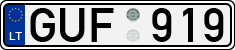 License plate of Lithuania, Cars