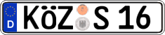 German license plate, Regular plates