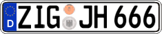 German license plate, Regular plates