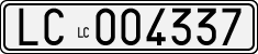 License plate of Italy, Cars (1927 year series)