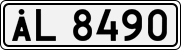 License plate of Åland, Cars (ÅL 12345)