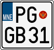 License plate of Montenegro, Motorcycles