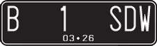 License plate of Indonesia, Regular plates