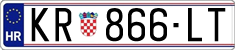 License plate of Croatia, Regular plates