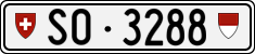 License plate of Switzerland, Cars