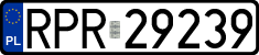 License plates of Poland, Regular car plates