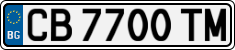 License plate of Bulgaria, Cars