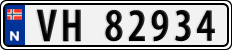 License plate of Norway, Cars
