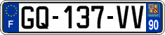 French license plate, SIV (ordinary)