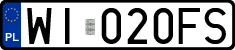 License plates of Poland, Regular car plates