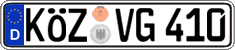 German license plate, Regular plates