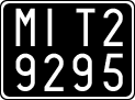 License plate of Italy, Cars (1927 year series)