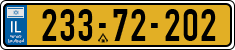 License plate of Israel, Regular plates