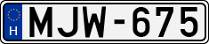 license plates of Hungary, Cars (1990)