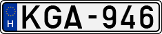 license plates of Hungary, Cars (1990)
