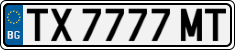 License plate of Bulgaria, Cars