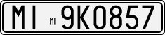 License plate of Italy, Cars (1927 year series)